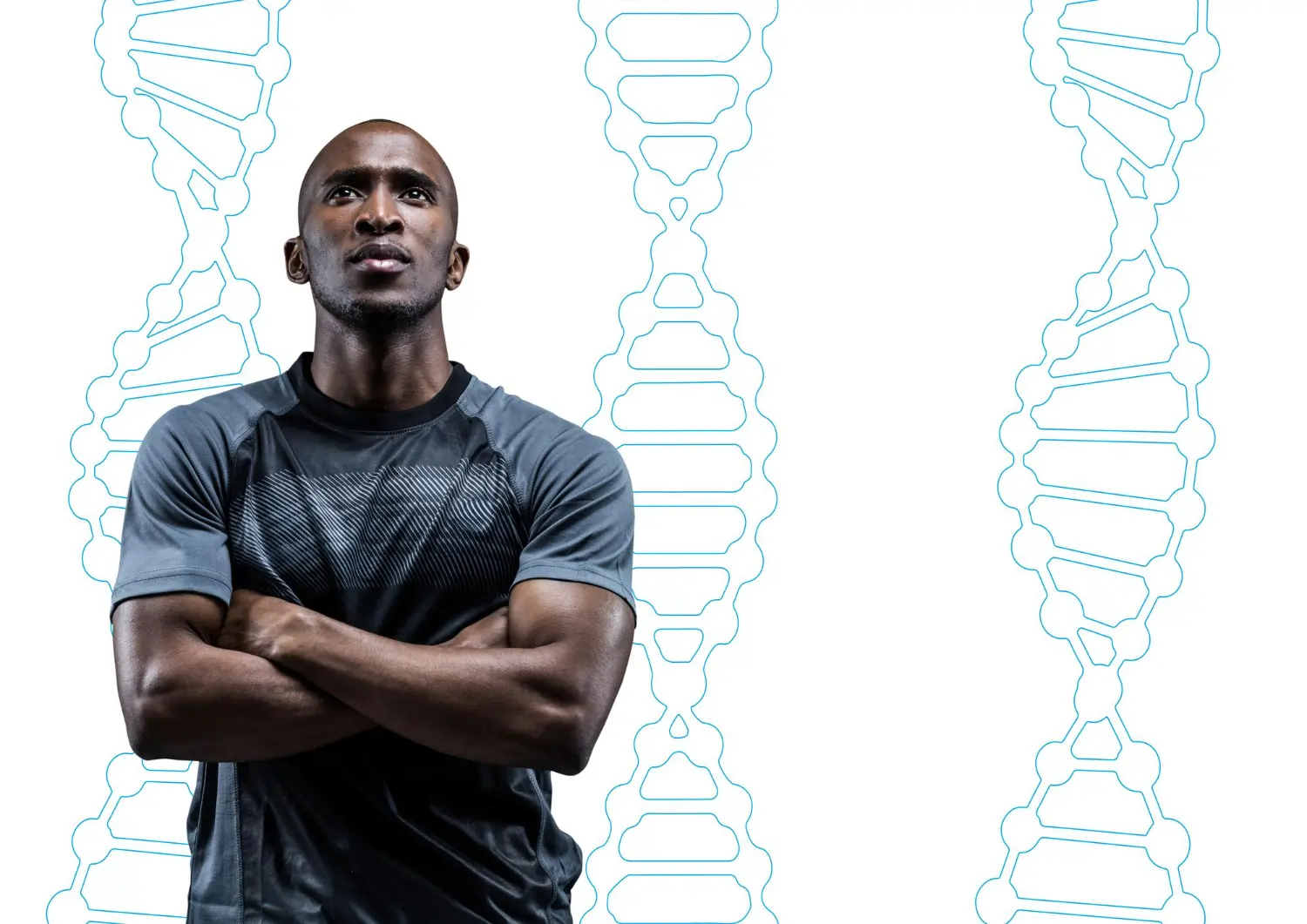 Sporty with 3 blue dna chains