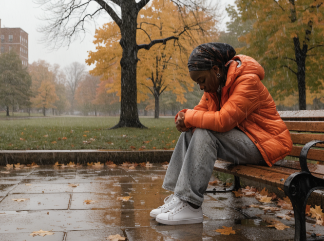 seasonal affective disorder early signs — editorial photograph, wide landscape composition