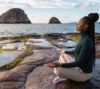mindfulness practices mental health treatment — editorial photograph, wide landscape composition